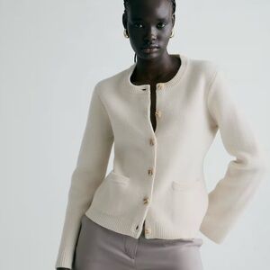 Quince Mongolian Cashmere Structured Cardigan
